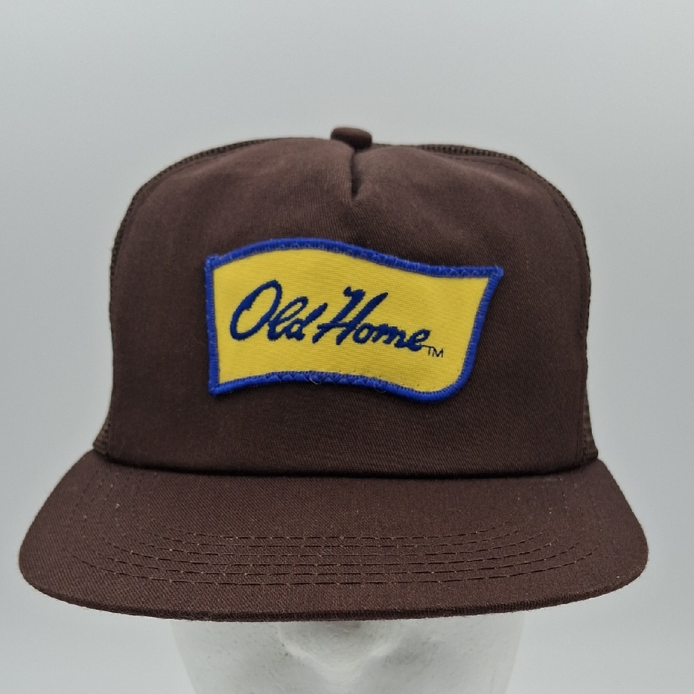 Old Home Brown Cap with Yellow and Blue Patch Vintage